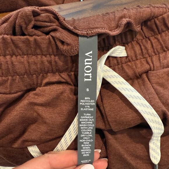 NWT VUORI Mens Sundays Jogger S in Russet Heather Stretch Knit Lounge Pants - Picture 3 of 4